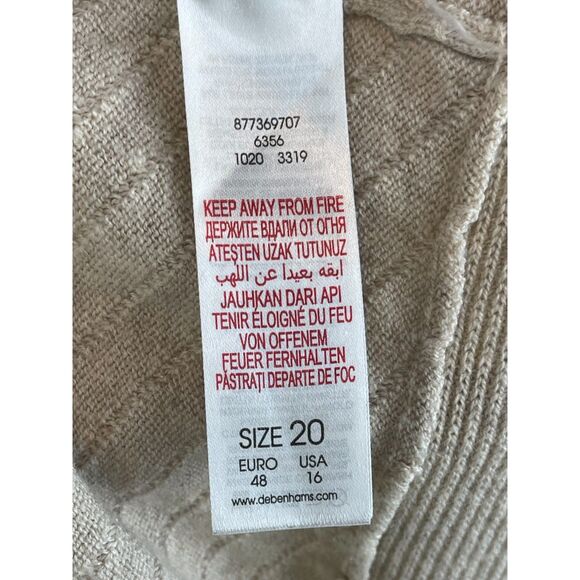 Maine New England Draped Lambswool Open-Front Cardigan – 16US - Picture 2 of 4